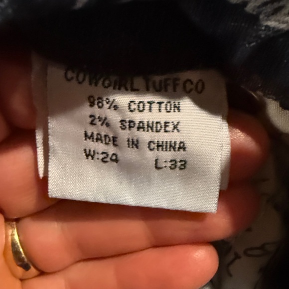 Cowgirl Tuff boot cut Dark Blue Jeans 24x33 - Picture 5 of 5